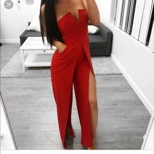 Red jumpsuit